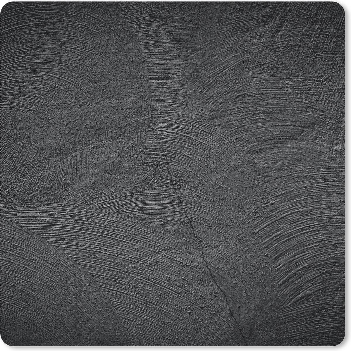 Muismat 20x20 cm - Mousepad Beton - Zwart - Industrieel - Muismatten