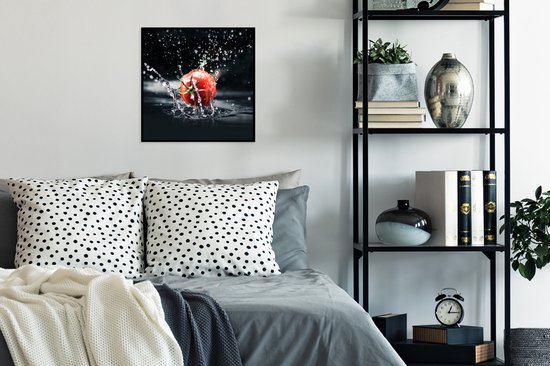 Cadre photo avec affiche - Tomate - Légume - Nature morte - Water - Rouge - 40x40 cm - Cadre pour affiche - Décorations de Noël - Décoration de Noël pour l'intérieur - Noël