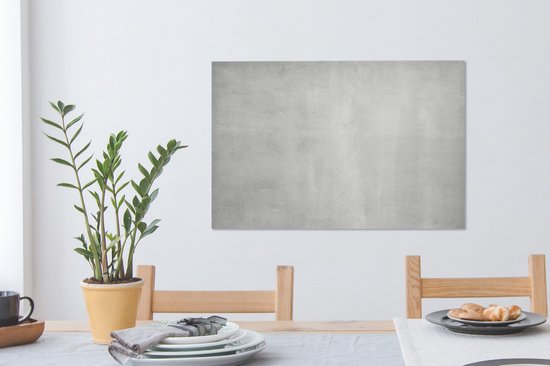Toile Peinture Béton - Grijs - Ciment - Industriel - Structure - 60x40 cm - Décoration murale
