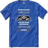 Voor mij geen therapie, laat mij maar gewoon de autorace kijken - Formule 1 - F1 race kleding - autorace cadeau - T-Shirt - Heren - Royal Blue - Maat XL