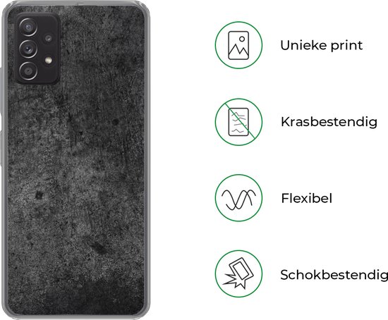 Coque Samsung Galaxy A53 5G - Béton - Structure - Rétro - Zwart - Grijs - Rustique - Coque de téléphone en Siliconen