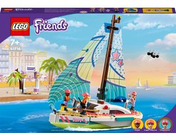 foto van LEGO 41716 Friends Stephanies zeilavontuur, Speelset met Boot, Minipoppetjes en Accessoires, Leuk cadeau voor Meisjes en Jongens vanaf 7 Jaar