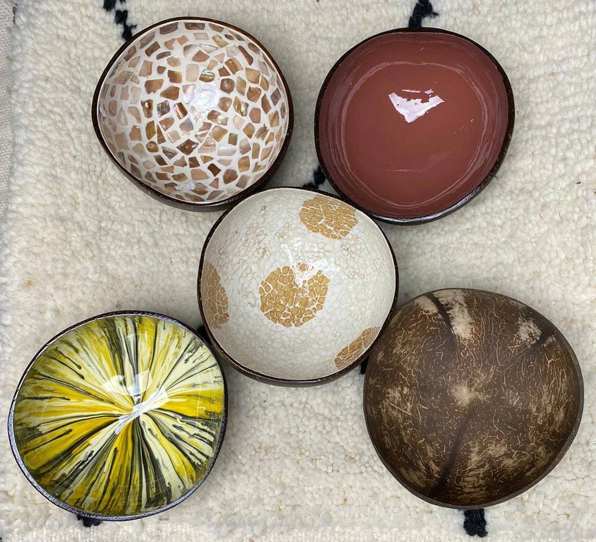 Safaary - Coconut Bowl Mozaik Ø 13 x 7cm