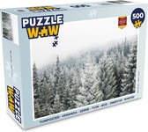 Puzzel Bos - Sneeuw - Winter - Seizoenen - Dennenboom - Legpuzzel - Puzzel 500 stukjes