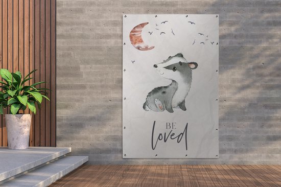 Décoration murale Citations - Être aimé - Proverbes - Enfant - Garçons - Filles - Aquarelle - 120x180 cm - Poster jardin - Toile jardin - Poster extérieur