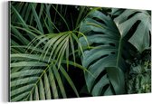 Wanddecoratie Metaal - Aluminium Schilderij Industrieel - Planten - Jungle - Bladeren - Tropisch - 160x80 cm - Dibond - Foto op aluminium - Industriële muurdecoratie - Voor de woonkamer/slaapkamer