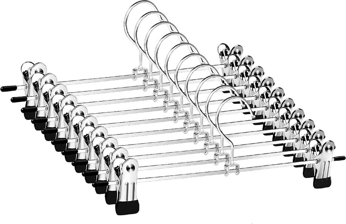 Kledinghangers Kleerhangers Broekhankers met Knijpers Klemmen | Set van 20 - LB617