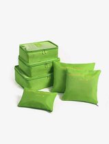 Cubes d'emballage 6 pièces - Ensemble organisateur de Vêtements - Sacs de rangement - Sacs de voyage - Cubes d'emballage - Sac à dos - Voyages - Vert
