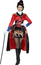 Wilbers - Circus Kostuum - Onbevreesde Circus Dompteur Aziatische Tijger - Vrouw - rood - Maat 40-42 - Carnavalskleding - Verkleedkleding