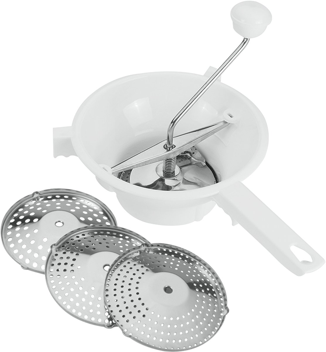 Metaltex - Passeerzeef - groentezeef - 20 cm - 3 bladen inbegrepen - handig in gebruik