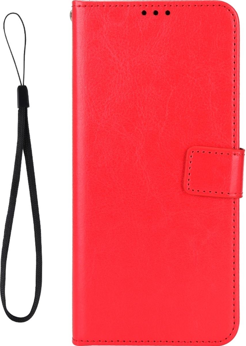 Mobigear Telefoonhoesje geschikt voor HONOR X7 Hoesje | Mobigear Wallet Bookcase Portemonnee | Pasjeshouder voor 3 Pasjes | Telefoonhoesje voor Pinpas / OV Kaart / Rijbewijs - Rood