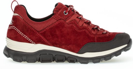 Gabor rollingsoft sensitive 96.927.38 - dames rollende wandelsneaker - rood - waterdicht - maat 37.5 (EU) 4.5 (UK)
