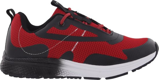 Piedro Sport - Albon - Sneakers - Rood Zwart - Vetersluiting - Wijdtemaat - Schoenmaat - 30 - Valt kleiner: bestel een maat groter
