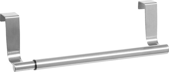 Five® Handdoekstang uitschuifbaar 23 tot 41 cm - Zilver - Klaar voor gebruik