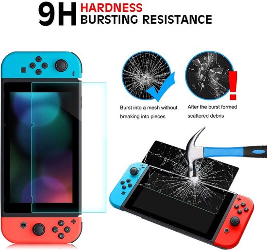 BOTC Bescherm hoesje geschikt voor Nintendo Switch - Large - Case Hard Cover - inclusief 1x schermafdekking en thumb grips