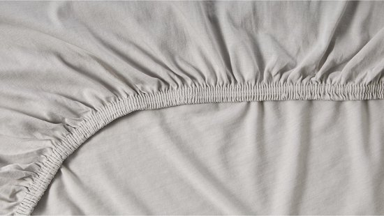 Beter Bed Select Hoeslaken Jersey voor topper - 120x200/210/220 cm - Lichtgrijs