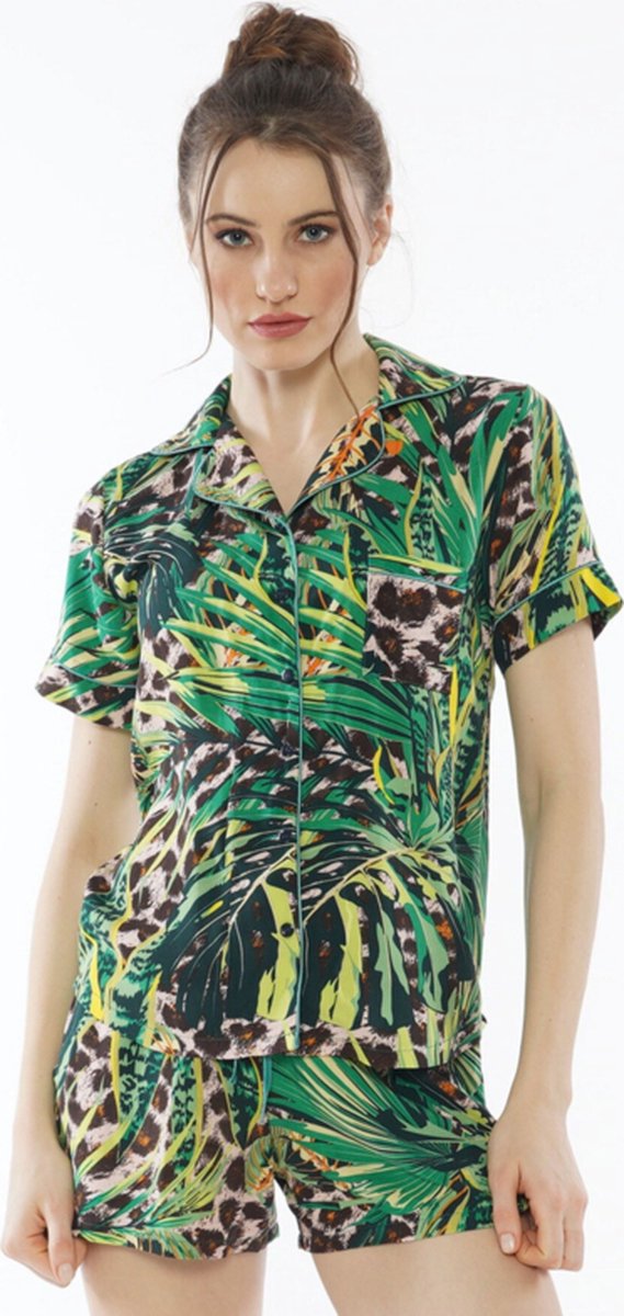 Vienetta groene viscose shortama L