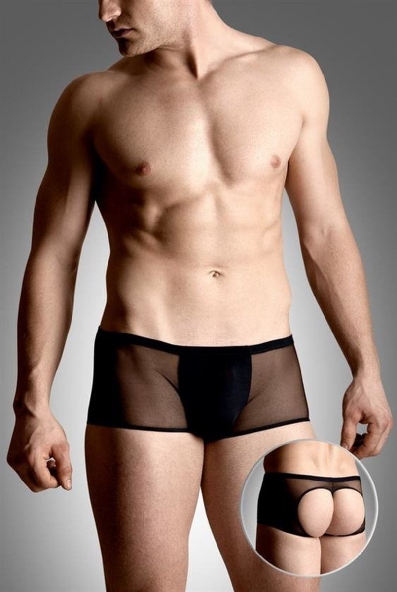 Sexy doorzichtige pants zwart XL