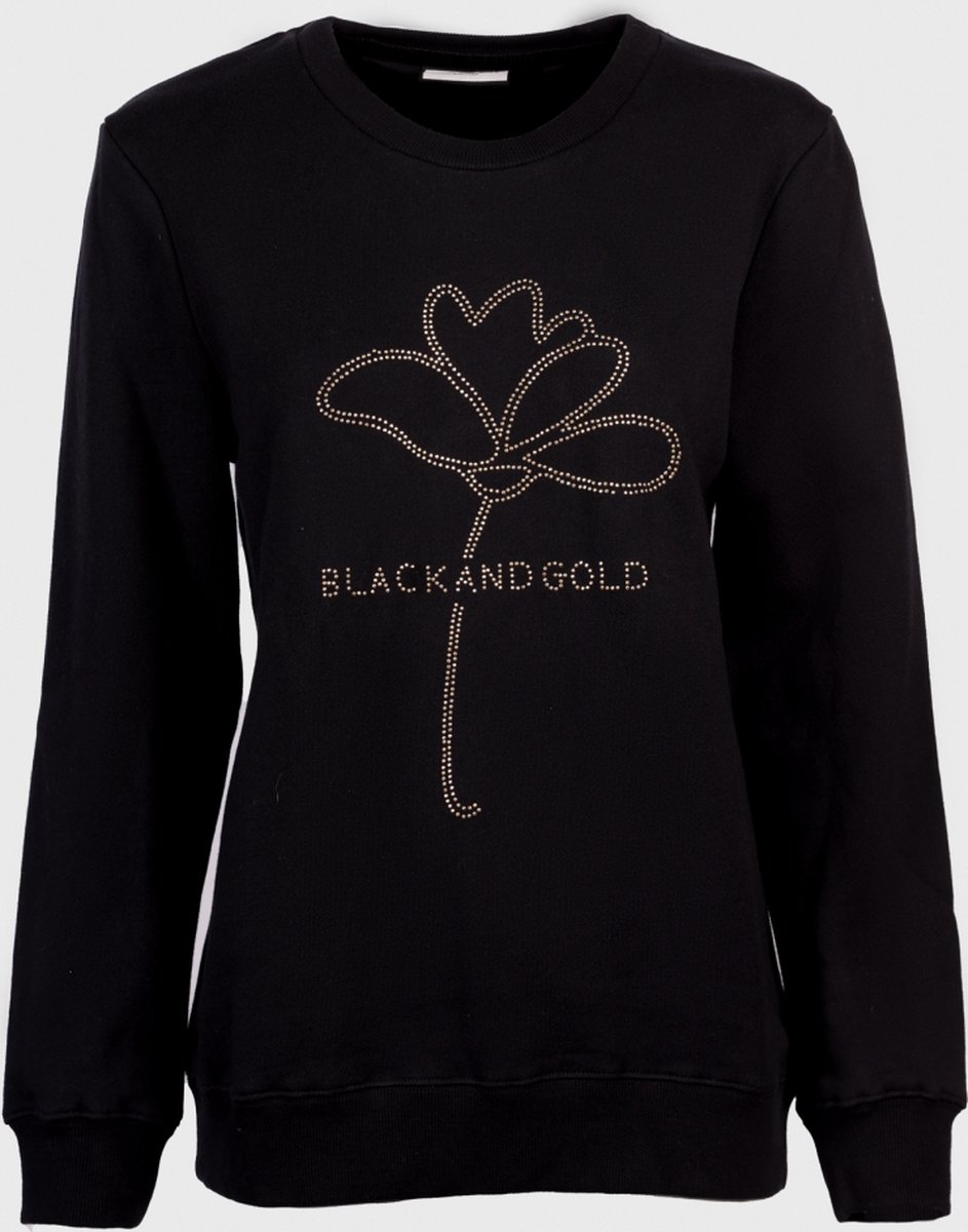 BLACK AND GOLD sweater MARI BLACK-L