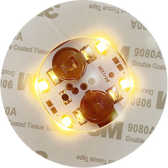 Staza LED Onderzetter | Bottle Light | LED Sticker | LED Licht | Fles Licht - Warm Wit Licht | Fles Onderzetter |  LED Bottle Light | 1 stuk