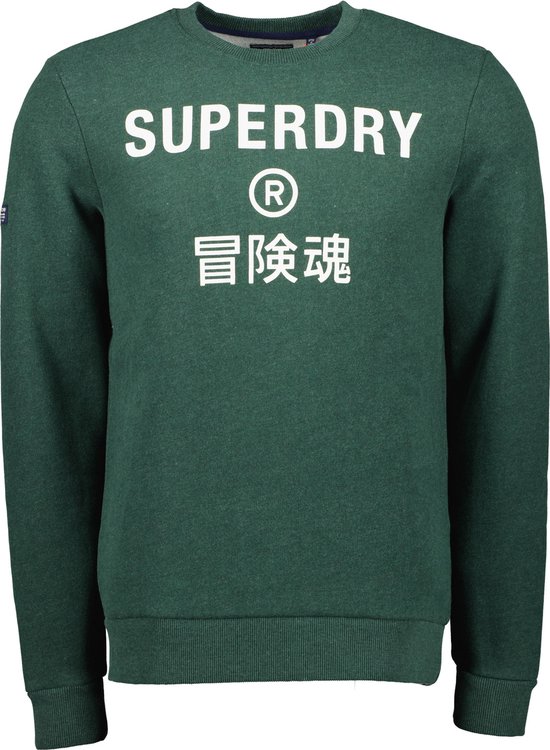 Superdry Sweater - Slim Fit - Groen - 3XL Grote Maten