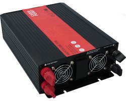 Carpoint Pure Sinus Omvormer 12V naar 230V – 1500W Continu / 3000W Piek – Dubbel Frans/Belgisch Stopcontact – Voor Gevoelige Elektronica – Uitgebreide Beveiliging