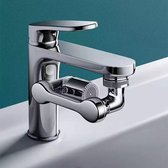 Rallonge de robinet rotative à 1080 degrés - Tête de robinet - Fixation - Tête de pulvérisation - Universelle - Cuisine - Salle de bain - Douche - Pivotante - Rotative - Lavage - Flexible -