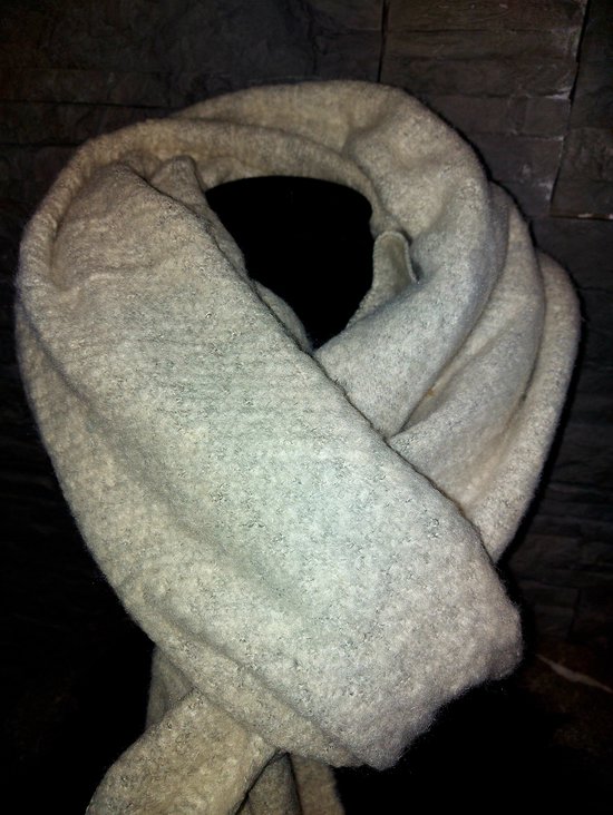 Grove beige grijze sjaal
