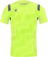 Macron Rodders Shirt Korte Mouw Heren - Fluogeel / Antraciet | Maat: 3XL