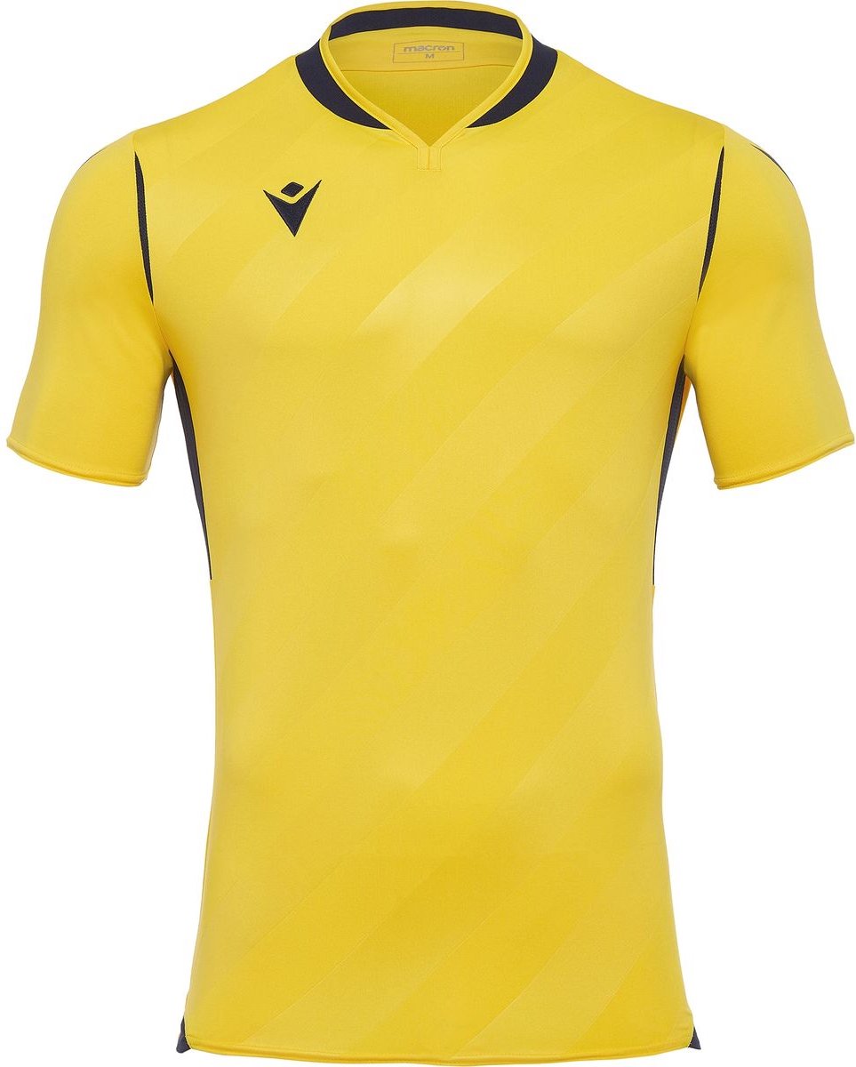 Macron Kimah Shirt Korte Mouw Kinderen - Geel / Marine | Maat: 11-12 Y