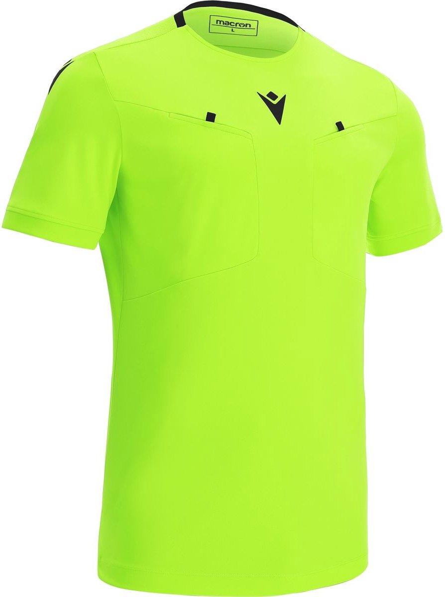 Macron Frisk Scheidsrechtersshirt Korte Mouw Heren - Fluogeel | Maat: XXL