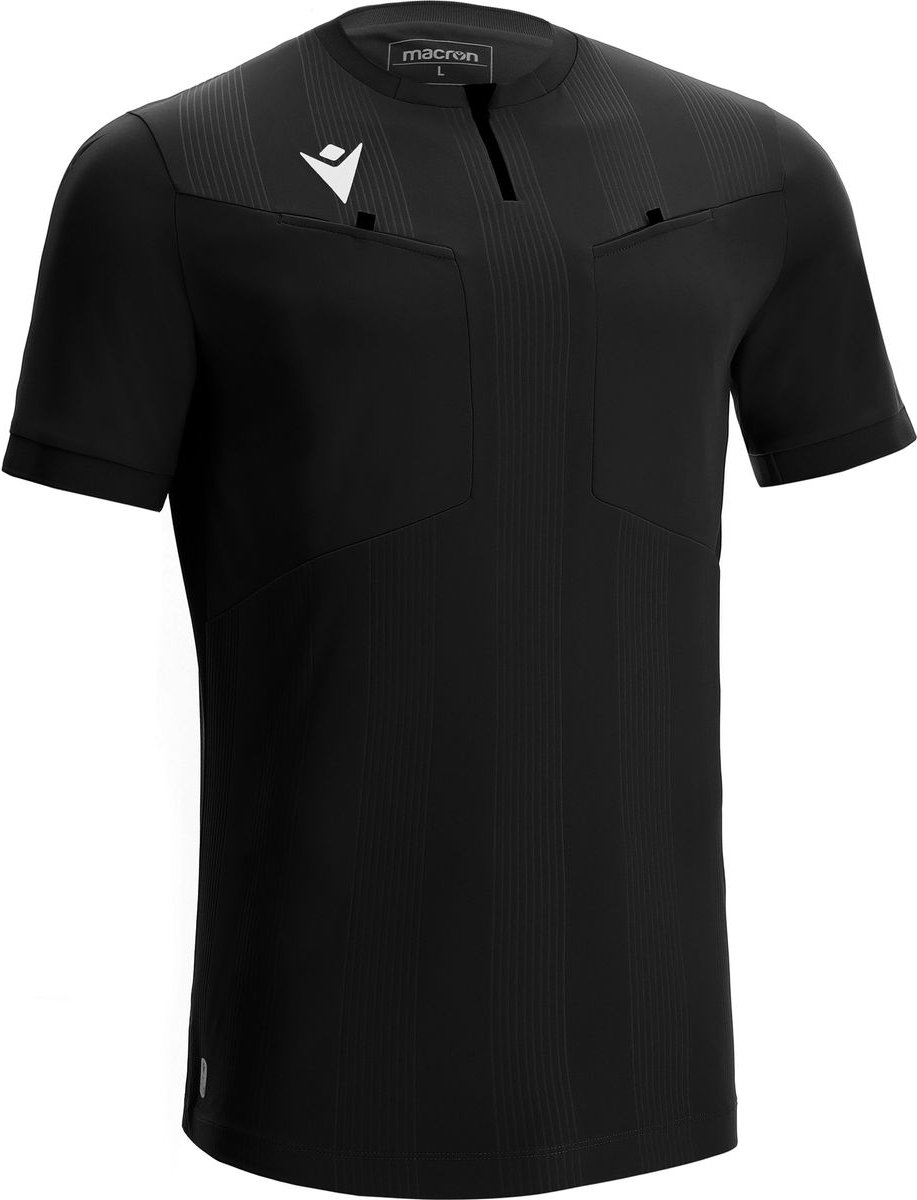 Macron Dienst Scheidsrechtersshirt Korte Mouw Heren - Zwart | Maat: XXL