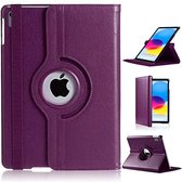 iPad 2022 (10.9) Cover Rotatable Bookcase - iPad 10th Generation 360° Case - Violet