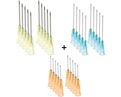 Terumo - Gelaat Steriele Naalden - 25g - 0.5 x 16 mm - Oranje - 10 Stuks + 23g - 0.6 x 30 mm -…