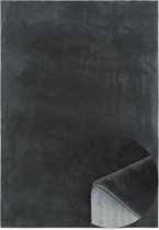 Relax Pluizig Tapijt - Superzacht - Modern vloerkleed - Effen kleur - Antislip - Wasbaar op 30°C - Velours effect - Woonkamer Slaapkamer Kinderkamer - Grijs - 120cm x 160cm