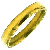 The Old Century - Alliance Classique - Alliance de mariage Ring - Acier de Couleur Or - 18 mm / Taille 57