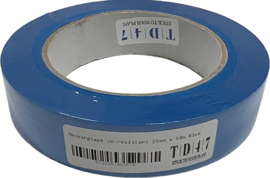 TD47 résistant aux UV 25 mm x 50 m Blauw