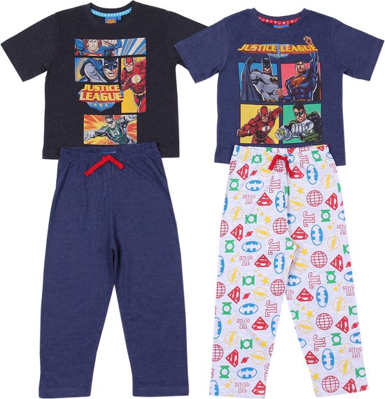 2x Grijs-marineblauwe MARVEL Superheroes pyjama voor jongens / 104