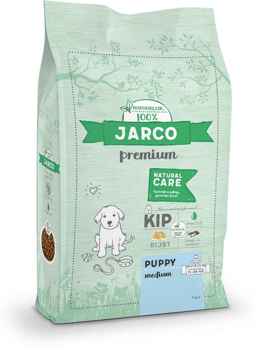 Jarco Dog Natural Medium Puppy Kip - Hondenvoer - 2 kg 11-25 Kg