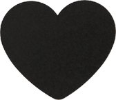 stickers Hart mat zwart cadeaustickers sluitzegels 12 stuks