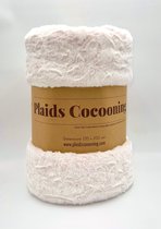 Plaids Cocooning - fleece deken - plaid - Bouton de Rose- Superzachte fleece - 200 cm  x 150 cm -
