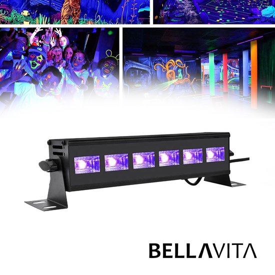 BELLAVITA Lumière noire - 6 LED - UV - Lampe Disco - Fête - LED -  Blacklights | bol.com