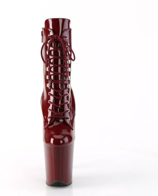 Pleaser Platform Bottes femmes, Chaussures de pole dance -42 Shoes- FLAMINGO-1020 US 12 Bordeaux rouge
