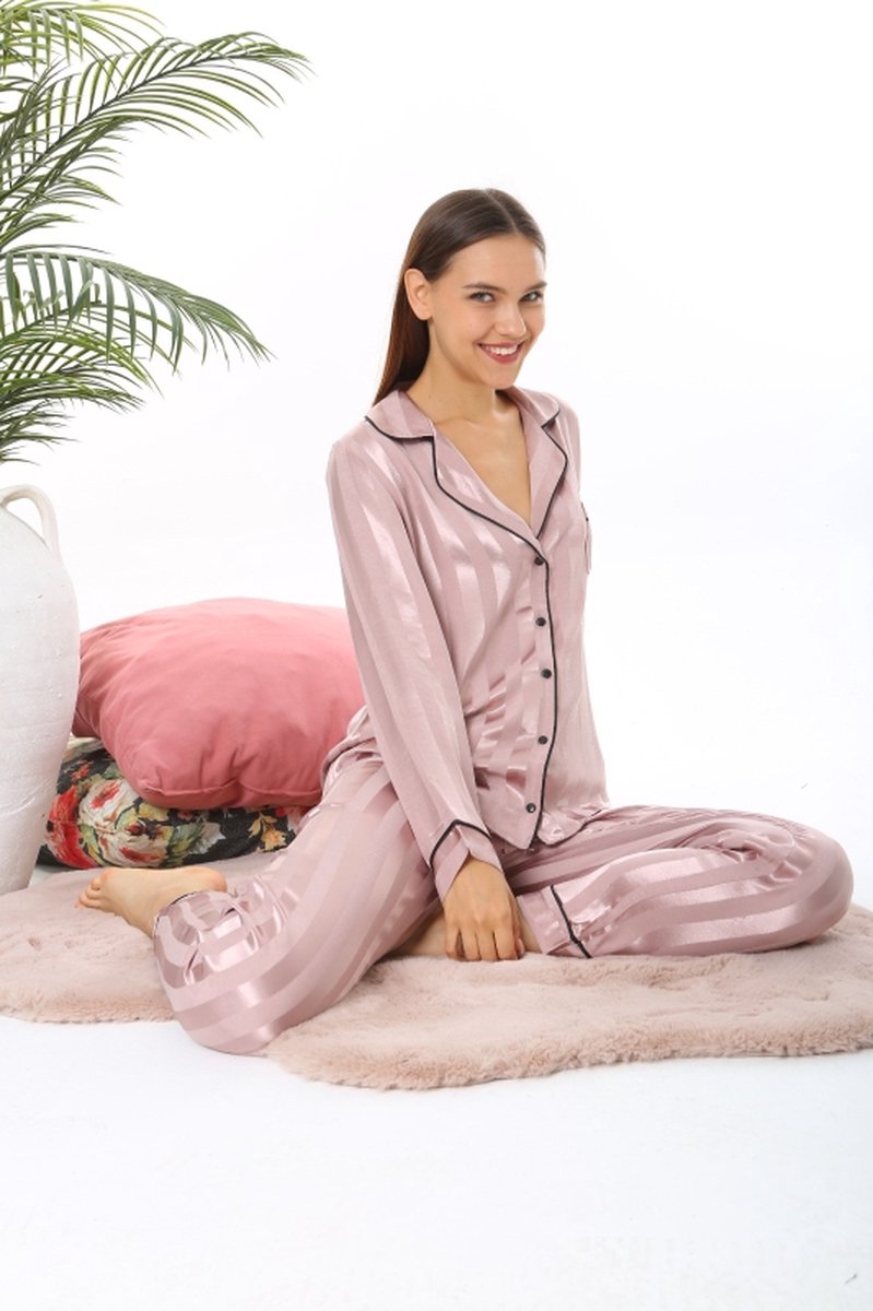 Pyjama femme style sportswear - Rose en viscose