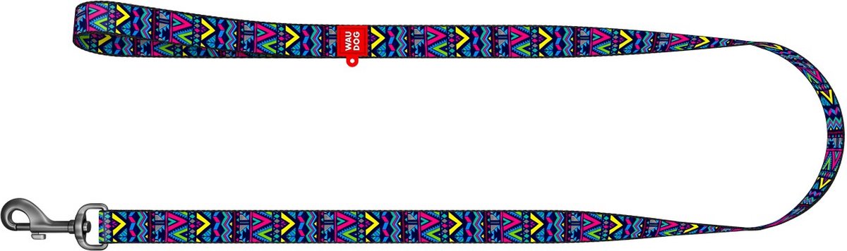 WAUDOG Indie Hondenlijn / Hondenriem - Nylon - Multi Colour - Breedte: 15 mm - Lengte: 122 cm