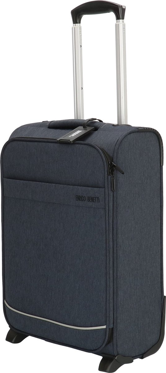 Handbagage koffer Reiskoffer met wielen Trolleys Kinderkoffer in handbagage- middelgroot in 20 afbeeldingen (IJsbeer en pinguïn zitten gezamenlijk in de sneeuw, 55x40x20 cm