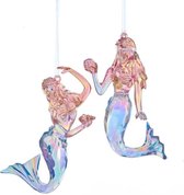 Decoratief figuur - set van 2 zeemeerminnen - mermaid / zeemeermin