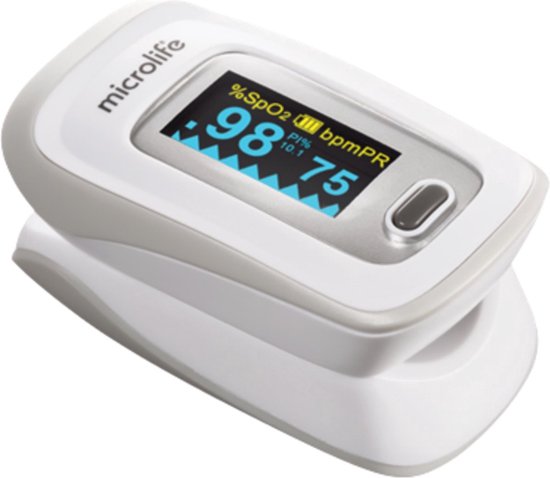 Microlife OXY 210 | Nauwkeurige saturatiemeter voor het bepalen het SpO2 en hartslag | Klinisch getest | Eenvoudig in gebruik