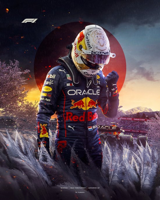 Serviette de plage - Max Verstappen - Formule 1 - Japon - 100 x 190 cm |  bol.com