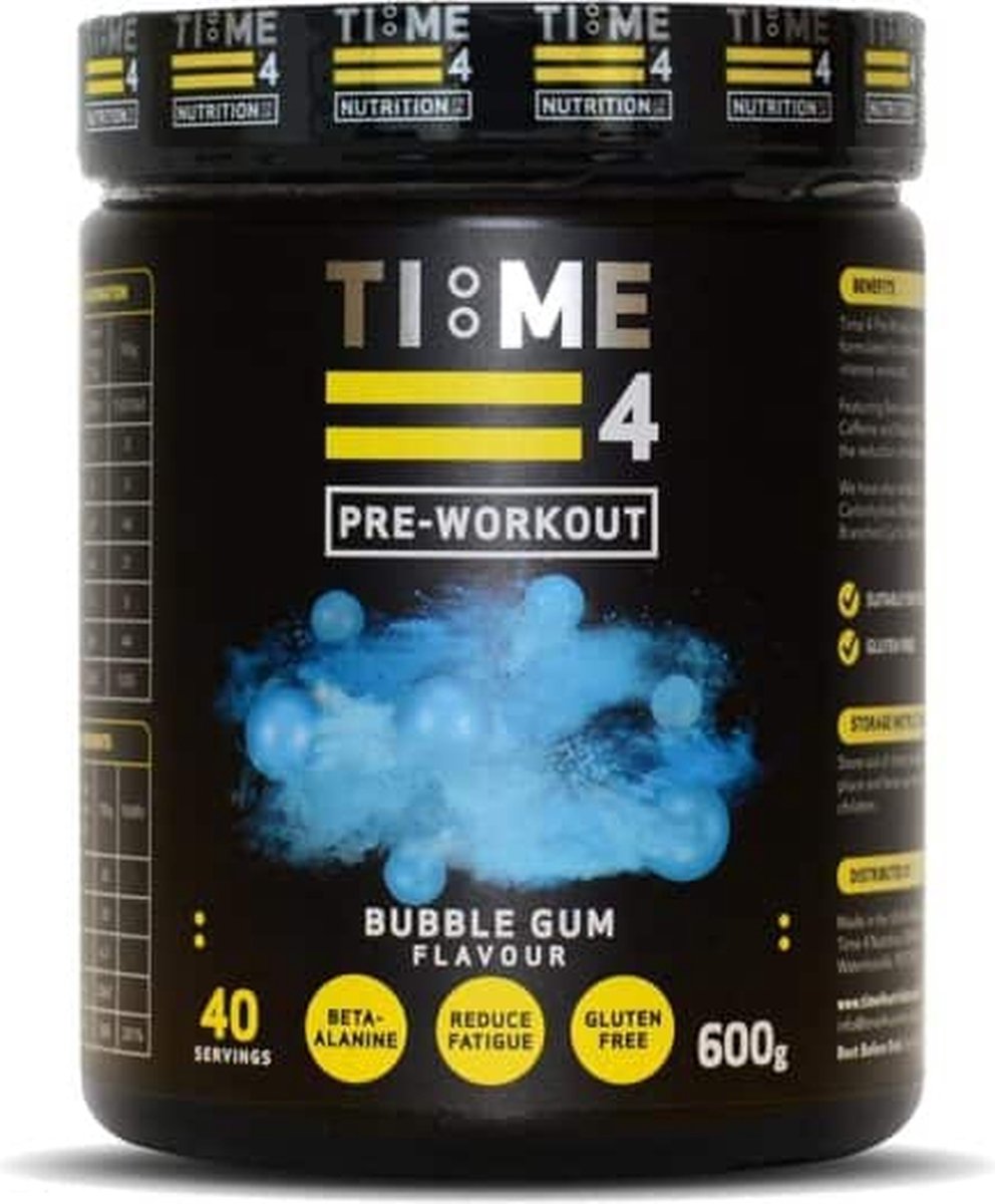 Time 4 Nutrition - Pre Workout - Bubblegum - 600g - 40 servings